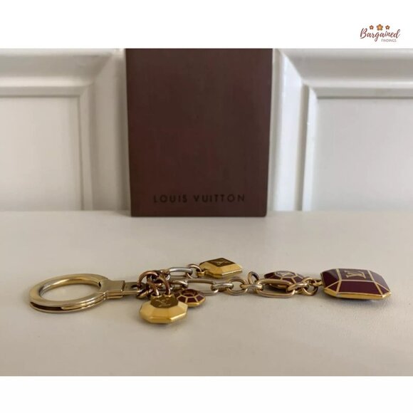 Authentic LOUIS VUITTON Porte Cles Cabochon Keyring Bag Charm - Picture 4 of 8